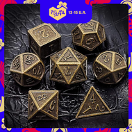 D & D โลหะลูกเต๋าชุด 7 ชิ้น DND ลูกเต๋าของ D20 D12 D10 D8 D6 D4 สำหรับคุกใต้ดินและมังกร RPG ลูกเต๋าเ