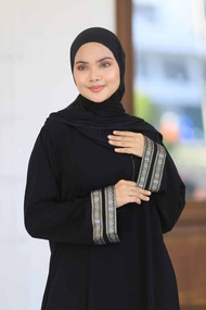 new exclusive abaya hitam lubaba simple gamis daily