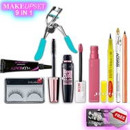 Paket Kosmetik Lengkap Glow Up 24 in 1 Murah Set Makeup Wajah Cream Eyeshadow Blush On Foundation Concealer Bedak Maskara Eyeliner Pensil Alis Lipcream Jepitan Bulu Mata Kuas Cukur Alis Sisir Tas Kosmetik Gratis Kaca