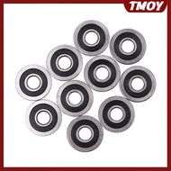 TMOY 10Pcs F695-2RS Stainless Steel Bearing Flanged Miniature Deep Groove Ball Bearings F695 RS Ball