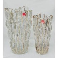 High Quality Gold Wave Glass Flower Vase