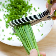 ♥Ready Stock♥ Kitchen Scissor Multilayer StainlessSteel Food Scissors Chopped Green Onion Layer Cut Paper Shredder 五层剪刀