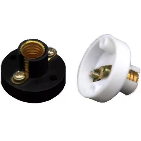 2pcs E10 E12 E14 Screw Round Conversion Flat LED Lamp Holder 5A Bedroom Small Screw Led Lighting Hea