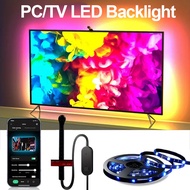 cod RGBIC LED TV Backlight Strip 55-85 Inch Smart Ambient TV Strip Light with Camera Sensor Music Sy