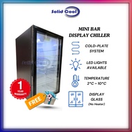 [ SOLID COOL ] MINI BAR CHILLER 110L 60L 46L BLACK COLOUR | Small Chiller Storage Peti Kecil