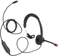 Call Center Headphone Plug and Play Loudspeaker Volume Control Mic Mute Telephone Headset Home Office H390-RJ9-MV