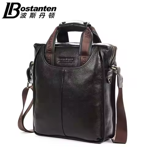 Bostanten Brand New Men's 100% Genuine Leather Cowhide Handbag Messenger Shoulder Tote Briefcase Lap