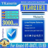 For Alcatel OT-5047U U5 HD CAB2150008C1 Premium Replacement 3000mAh TLi021E1 Mobile Phone Battery Lo