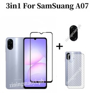 3in1 Samsung Galaxy A07 Tempered Glass film For Samsung Galaxy A06 A16 A17 A56 A26 A36 A05 Camera Le