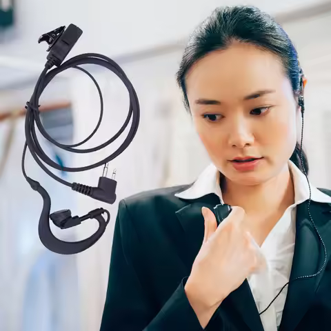 1m Air Tube for Walkie Talkie 2-Pin Air Tube Earpiece Headset Replacement Portable for Motorola CB R