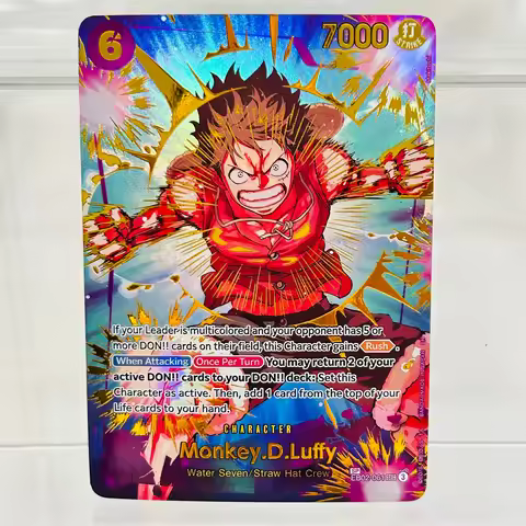 One Piece Monkey.D.Luffy EB02-061 English DIY Card with Gold Foil & Holographic Texture, Premium Ani