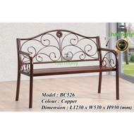 Harmony Love Powder Coated Metal Bench Chair / Metal Garden Bench Chair / Bench Chair Besi / Outdoor