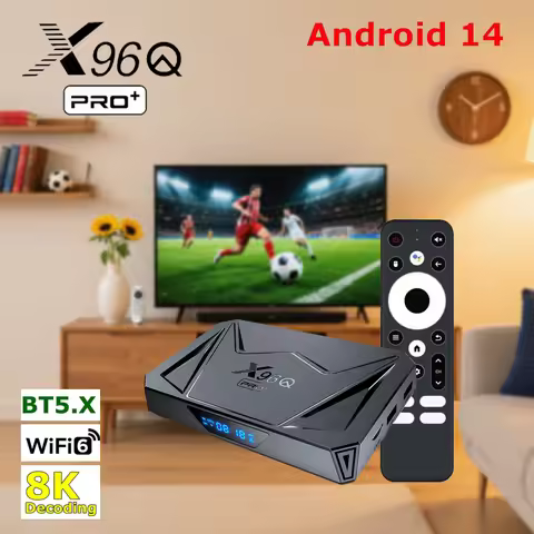 Smart TV BOX X96Q PRO PLUS Android 14 Allwinner H728 Octa Core TV Box 8K@24fps 1000M Ethernet Wifi6 