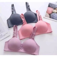 BH077 Large Size Shiny Thin Bra Women's Underwear Push-Up Three Buttons