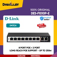 Switch DLink DES F1010P E 8Port PoE + 2Port Uplink DLink DES F1010PE