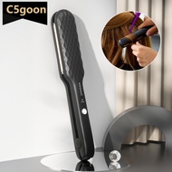 C5GOON Multi-Function Adjustable Temperature Iron Curling & Straightening Iron Wet to Dry Flat Iron 