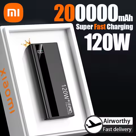 Xiaomi 200000mAh Battery Large Capacity Power Bank 120W Super Fast Charging Digital Display Power Ba