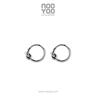 NooYoo ต่างหูสำหรับผิวแพ้ง่าย Simple Knot Hoops Surgical Steel