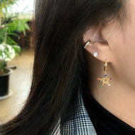Twinkle cubic star one-touch ring earring / korea korean fashion accessories jewelry jewellry item j
