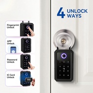 F5Smart Key Lock Box Wifi Fechadura Eletronica Waterproof Wall Mount Fingerprint Door Lock Security