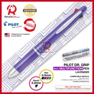 Pilot Dr. Grip Multifunction Pen with Pencil (4+1) - 0.5mm (EF) - Lavender / Dr Grip / {ORIGINAL} / [RetailsON]