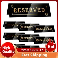 Acrylic Table Tent- 10PCS Double-Sided, Waterproof Seating Reservations- 6x2x1.6 in Table Signs