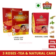 Brooke Bond 3 Roses Tea & Natural Care / Serbuk Teh -  250g/500g | INDIA (International Pack)