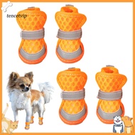 Reflective Dog Shoes Pet Shoes for Dogs 4 Pcs Breathable Mesh Dog Shoes for Summer – Anti-slip Paw P