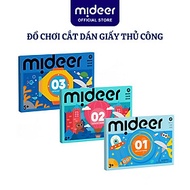 Đồ Chơi Cắt Dán Giấy Thủ Công 3 Cấp Độ cho bé mideer Level Up Let's Cut Paper