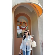 Flink top See-Through Shirt With Ruffled Sleeves