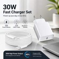 EU 30W Fast Charging Kit USB C Wall Charger & 6.6ft/200cm USB C To Type C Cable Compatible With IPho