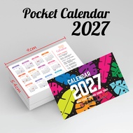 Calendar 2027 / customize calendar / pocket calendar / mini calendar
