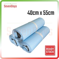 [100 Pcs] Blue Courier Bag Flyers Mailer Packaging Shipping Parcel Plastic Poslaju J&T DHL Ninja Van