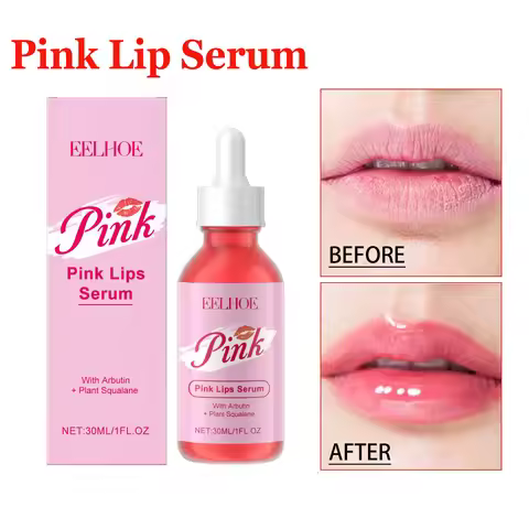 Pink Lip Serum Instant Lip Plumping Brightening Pigmented Lips Moisturizing Lip Care Remove Dead Ski