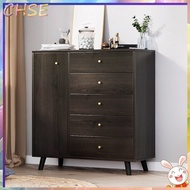 Chest of Drawers Living Room Storage Cabinet Home Bedroom Simple Modern Solid Wood Leg Locker Wall Combination Drawer Cabinet wangsicong.sg