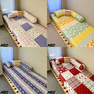 2 | MYBUYA | MBS MBS MBS MBS | BED SHEET / BED SHEET AESTHETIC DOUBLE RUBBER BED SHEET | FREE PILLOW
