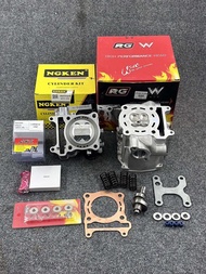 ชุดเสื้อฝาLAED-PCX160-จีออโน่ลูก62มิลลูกLHKฝาสูบRGวาว19-22เปิดพอทCNCประเก็นทองแดงเสื้อสูบบ่าเต็มลูกส