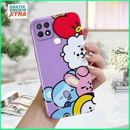 Feilin Acrylic Hard case Compatible For OPPO A15 A15S A17 A17K A31 2020 A57 2022 A58 A77 A77S A78 5G aesthetics Phone casing Pattern BTS BTS21 Korean Accessories hp casing case cassing full cover
