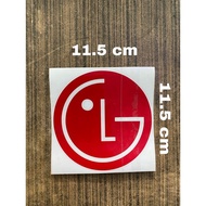 Cutting sticker Logo AC LG size 11.5 cm x 11.5 cm