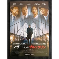 2019 Edward Norton, Gugu Mbatha-Raw, Alec Baldwin " Motherless Brooklyn " Japanese Chirashi Movie B5