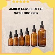 Essential oil Amber Glass | Empty Bottle Dropper | Dripper Cap
