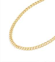 18k Saudi Gold Chain Necklace CUBAN Chain Round Lock Settings Necklace For Men And Women 18k Japan G