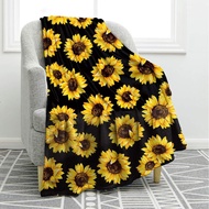 Jekeno Sunflower Blanket Print Cozy Lightweight Bed Couch Blanket for Women Gift 50"x60"