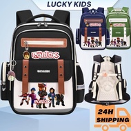 In stock)backpack school bag roblox school bag for primary school kids school bag ergonomic school b