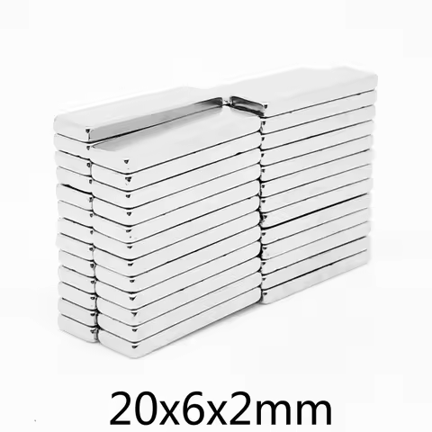 20x6x2 mm Strong Magnet 20mm X 6mm X2mm For Home Refrigerators, Offices DIY 20x6x2mm Small Block Mag