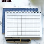 FEISHANG Spiral Bound Notebook, Multifunctional Blank Grid Financial Record Book, Blank Grid Layout 