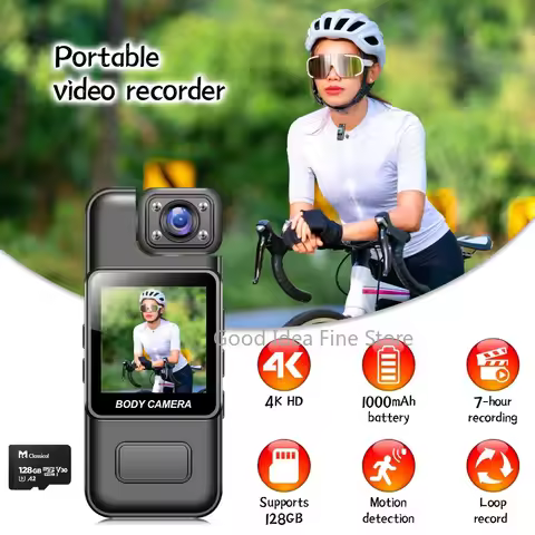 Ultra HD 4K Wifi Camera Digital Video Mini Portable Handheld Law Enforcement Recorder 180° Rotatable