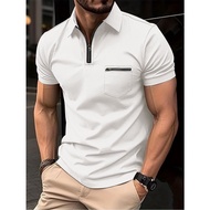 Pocket POLO Shirt/Men's POLO Shirt/POLO Shirt T Shirt/Pure Cotton POLO Shirt/Men's Short-Sleeved POLO Shirt/2023 Summer T Waffle Men's POLO Pocket Pull Frame Lapel Sports POLO Shirt