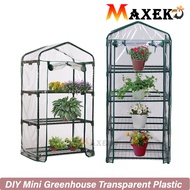 HIJAU MAXEKO DIY Mini Green House Transparent Plastic Green House PVC Green House with Steel Frame S