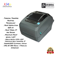 Original Zebra GK420t Thermal Transfer Advanced Desktop Printer (Refurbished) AWB Printer, Waybill P